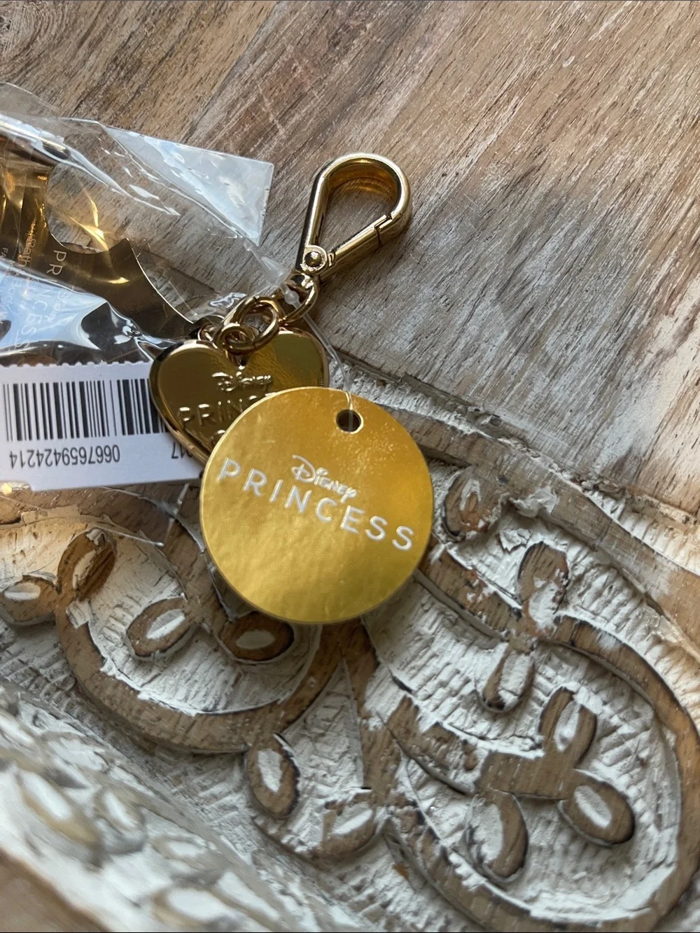 Bath & Body Works Gold Decorative Bell Keychain with Multicolor Gems